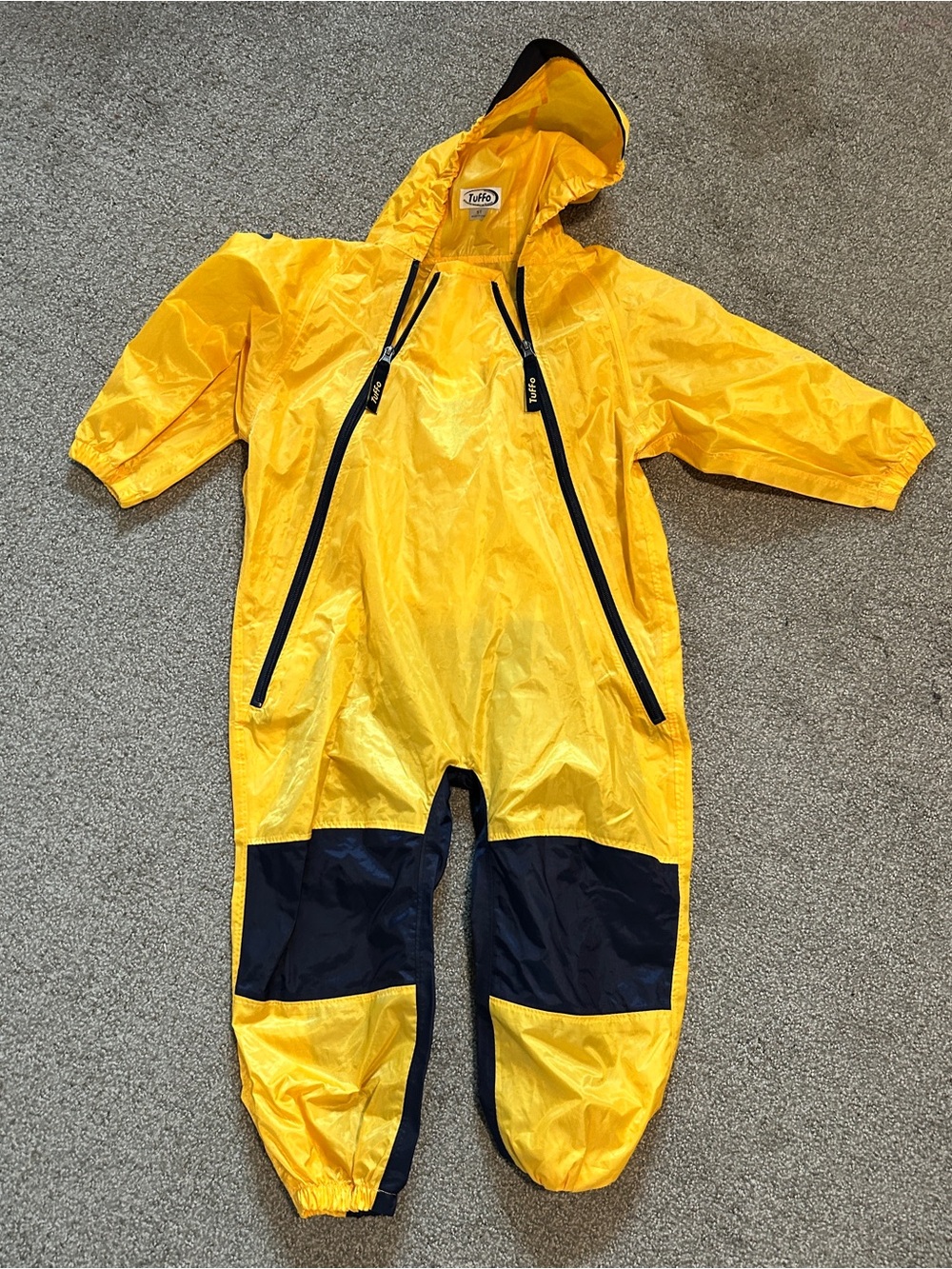 Tuffo Hooded Rain Suit 5T Zip Unisex Baby & Toddler Lightweight Yellow